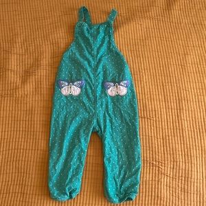 Baby Boden green corduroy overalls, size 2-3y